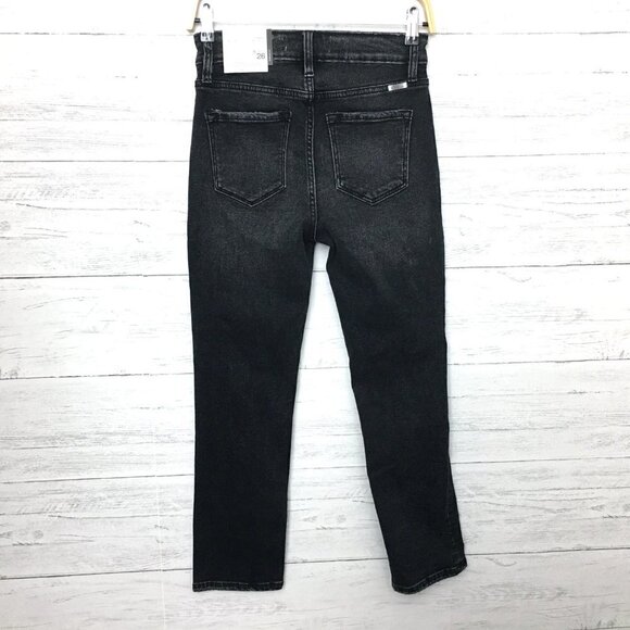 NEW Kancan Women's Faded Black Jeans Straight Leg Distressed High Rise size 26 - Picture 11 of 12